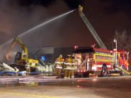 Fire Truck using water hose